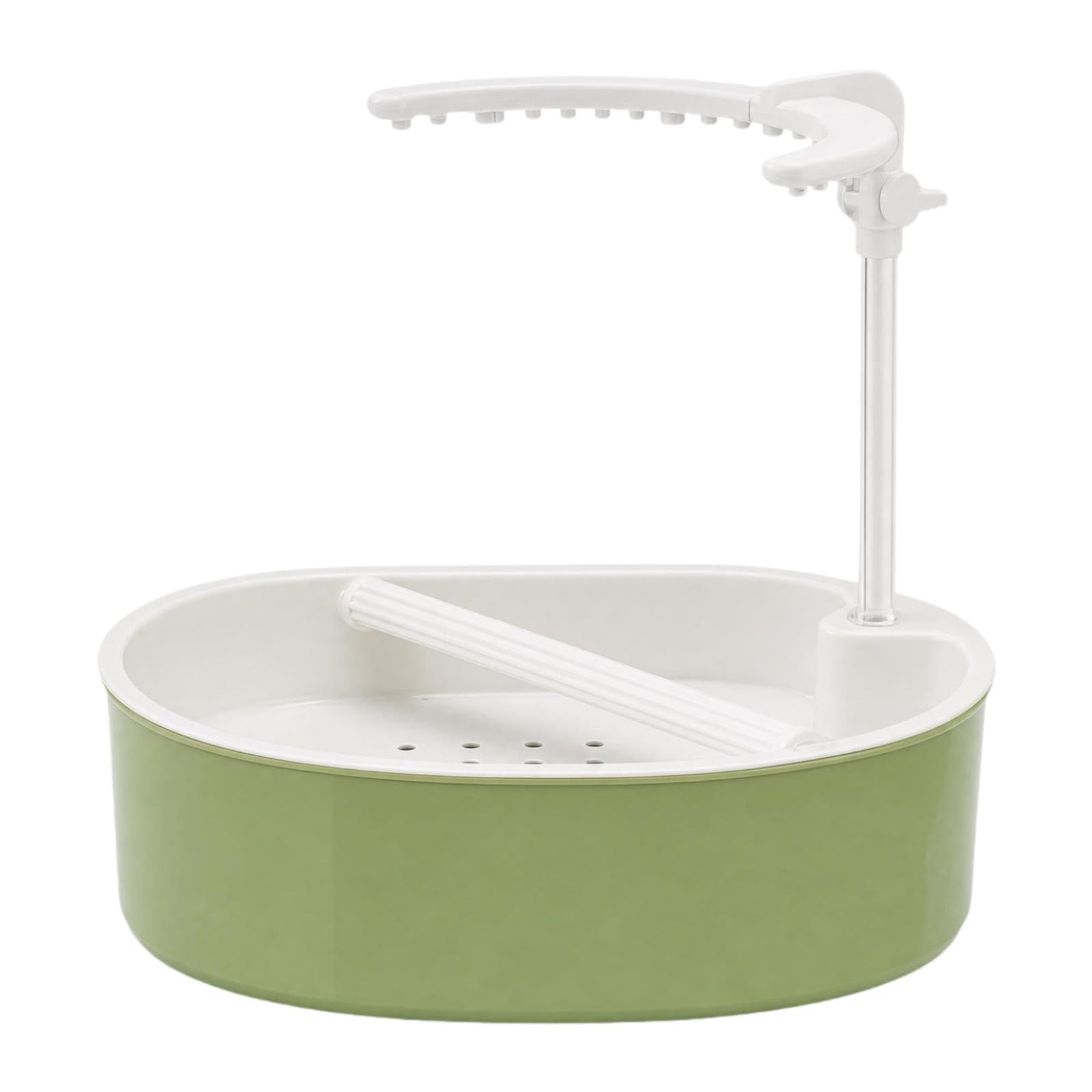 Papageienbadewanne Automatisches Badehaus Vogelzubehör Stabiles Pp Material Multifunktional Einstellbar für Wellensittiche Papageien Paarvögel Heimanw, Weiß