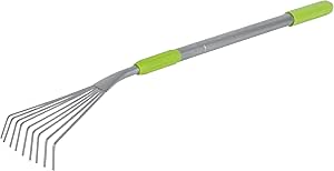Heavy Duty Extending Telescopic Fan Leaf Rake - Long Handled Garden ...
