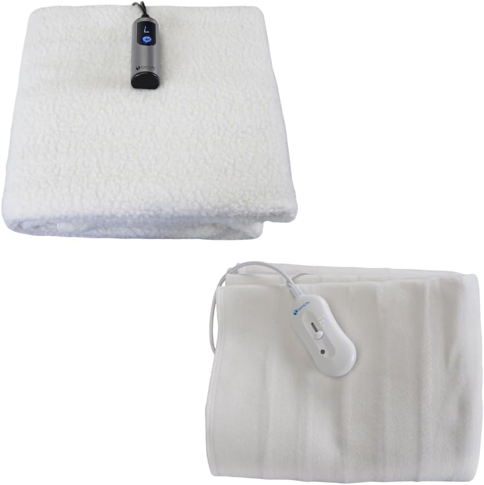 EARTHLITE Professional Massage Table Warmer Bundle: (1) Bodyworker’s Choice Heating Pad & (1) 2-in-1 Fleece Massage Table Warmer with 3 Heat Settings, ETL Certified, Fits Full-Sized Tables