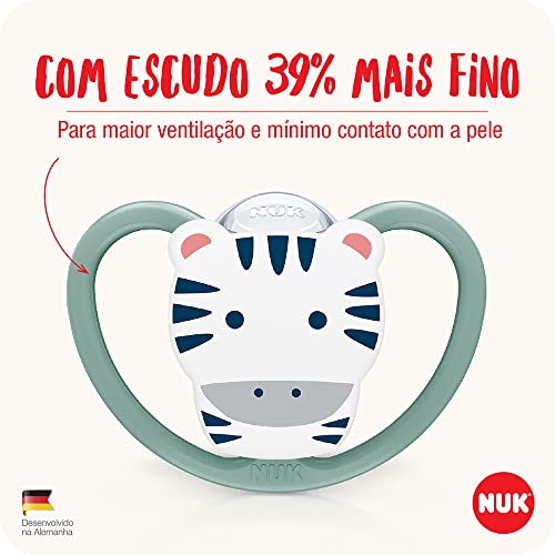 NUK Kit Com 3 Chupetas Space 6+ Meses – Dia E Noite