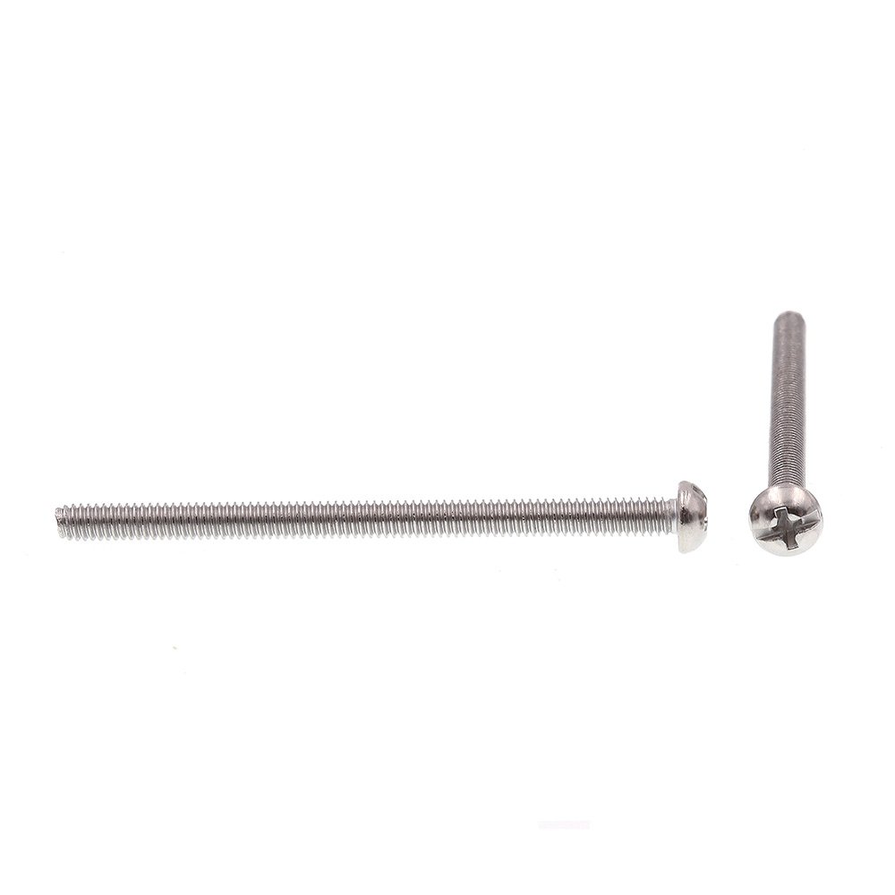 Lot De 100 Vis Machine 3/8-16 X 2-1/2 Pouces - Tête Ronde Phillips - Acier Inoxydable 18-8 - Marque Fastenere