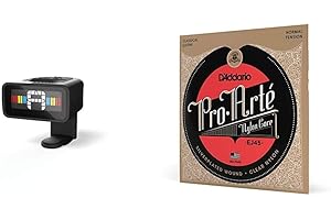 d'Addario NS Micro Clip-On Tuner and Pro-Arte Nylon Classical Guitar Strings