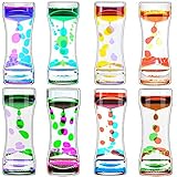 Liquid Motion Bubbler Timer Pack of 8 Great Desktop Colorful Hourglass Liquid Bubbler Small Calming...