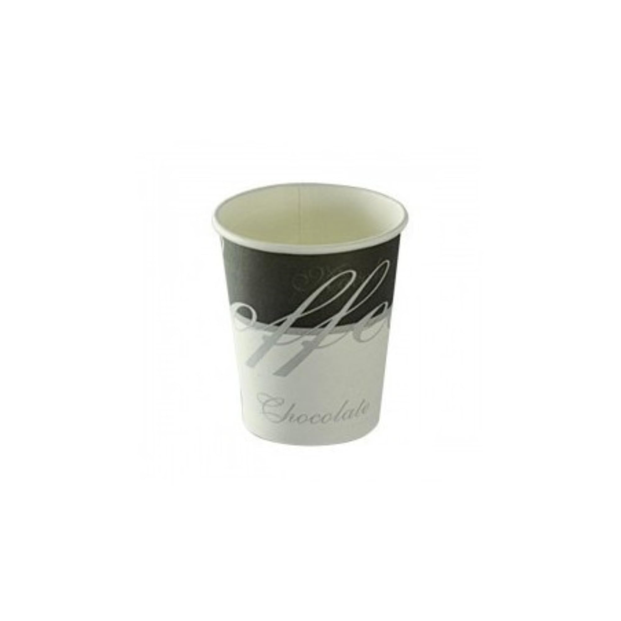 Générique 2000 Bicchieri Caffè Chic in Cartone Bianco Decorato 17/18 cl (6 oz) - Uso caldo e freddo