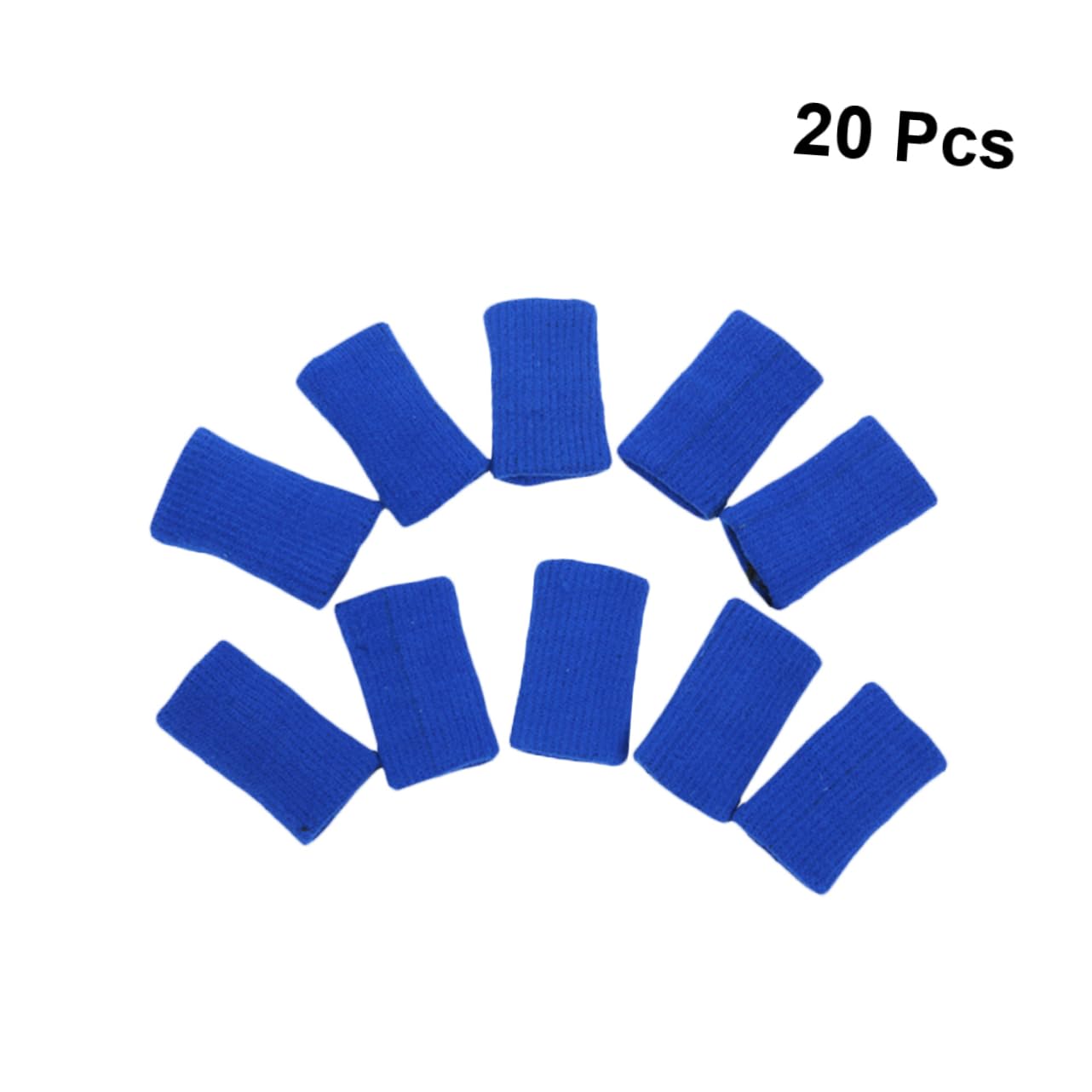 FRCOLOR 20 Pcs Practical Sports Sleeves Glove Holder Thumb Brace Finger Braces Support Finger Protector Gloves Holder Finger Braces for Volleyball Finger Sleeves Blue