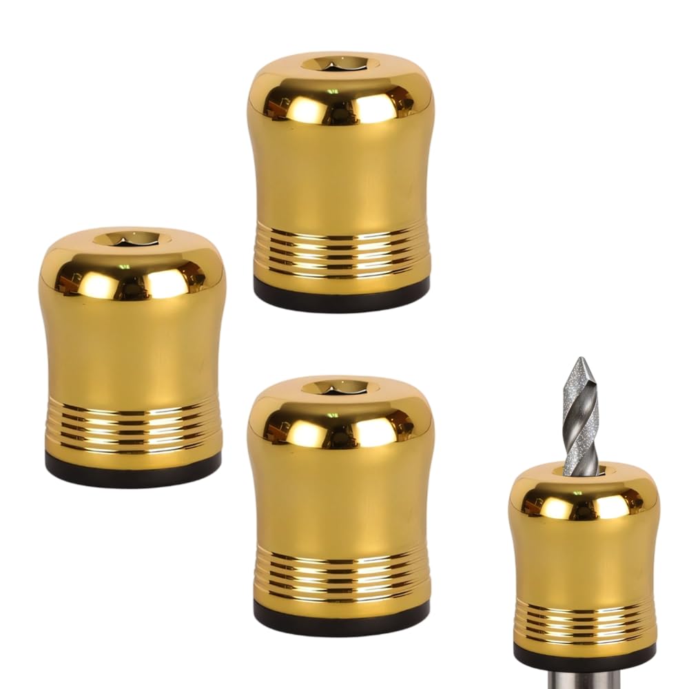 3PCS Aluminum Alloy Magnetic Ring for 6.35mm Screwdriver Bits, Magnetic & Demagnetizer Tool, Magnetizer Magnet Head for Drill Bit Tools