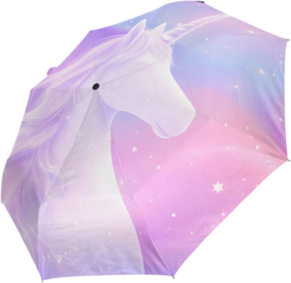 FORMRS Automatic Umbrella, Rose Pink Umbrella Compact Lightweight, Waterproof Windproof for Sun Rain Travel