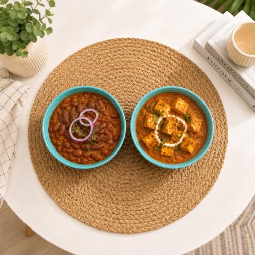 Image of Niyara Ceramic Printed Bowl Set of 2 | Premium Serving Bowls for Snacks, Soup & Desserts | Microwave & Dishwasher Safe (Frozzy bo)