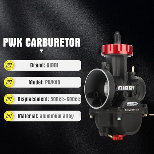 Image of NIBBI PWK 40mm Carburetor with Three Main Jets and One Pilot Jet of Performance Racing Carburetor for Replace Keihin or mikuni Carburetors