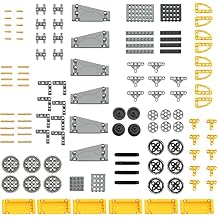 SEEMEY 130 Pcs Gear Set Compatible with Lego Technic, Chain Link Connectors Gears Bricks for Robot STEM MOC Random Color