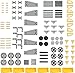 SEEMEY 130 Pcs Gear Set Compatible with Lego Technic, Chain Link Connectors Gears Bricks for Robot STEM MOC ï¼ˆRandom Colorï¼‰