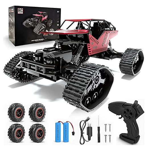 MDIYCD RC Monster 2 in 1 RC Cars Remote Control Car, 1:14 Scale 25KM/H High Speed 4WD Off Road RC Trucks for Adults Boys & Kids, 2.4GHz All Terrain Toy Cars with 2 Rechargeable Batteries (Red)