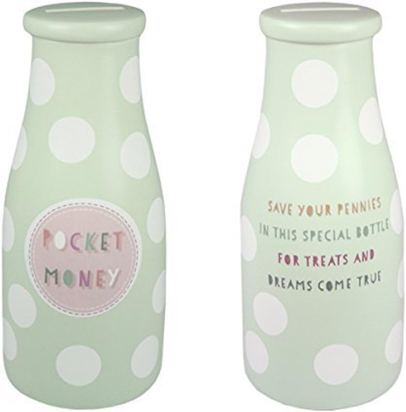Pocket Pennies Pocket Money Milk Bottle Shaped Money Pot by Bottle Dreams
