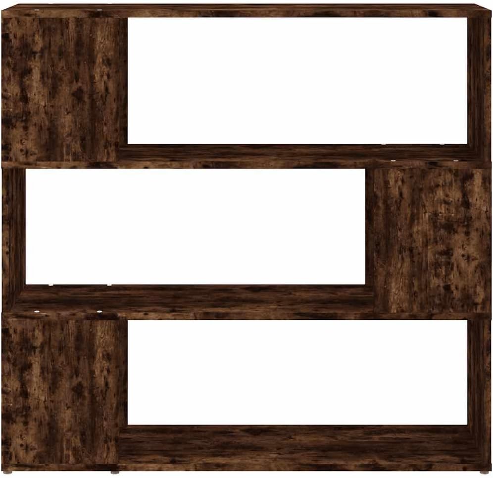 vidaXL Book Cabinet Smoked Oak Engineered Wood Medium Book Cabinet