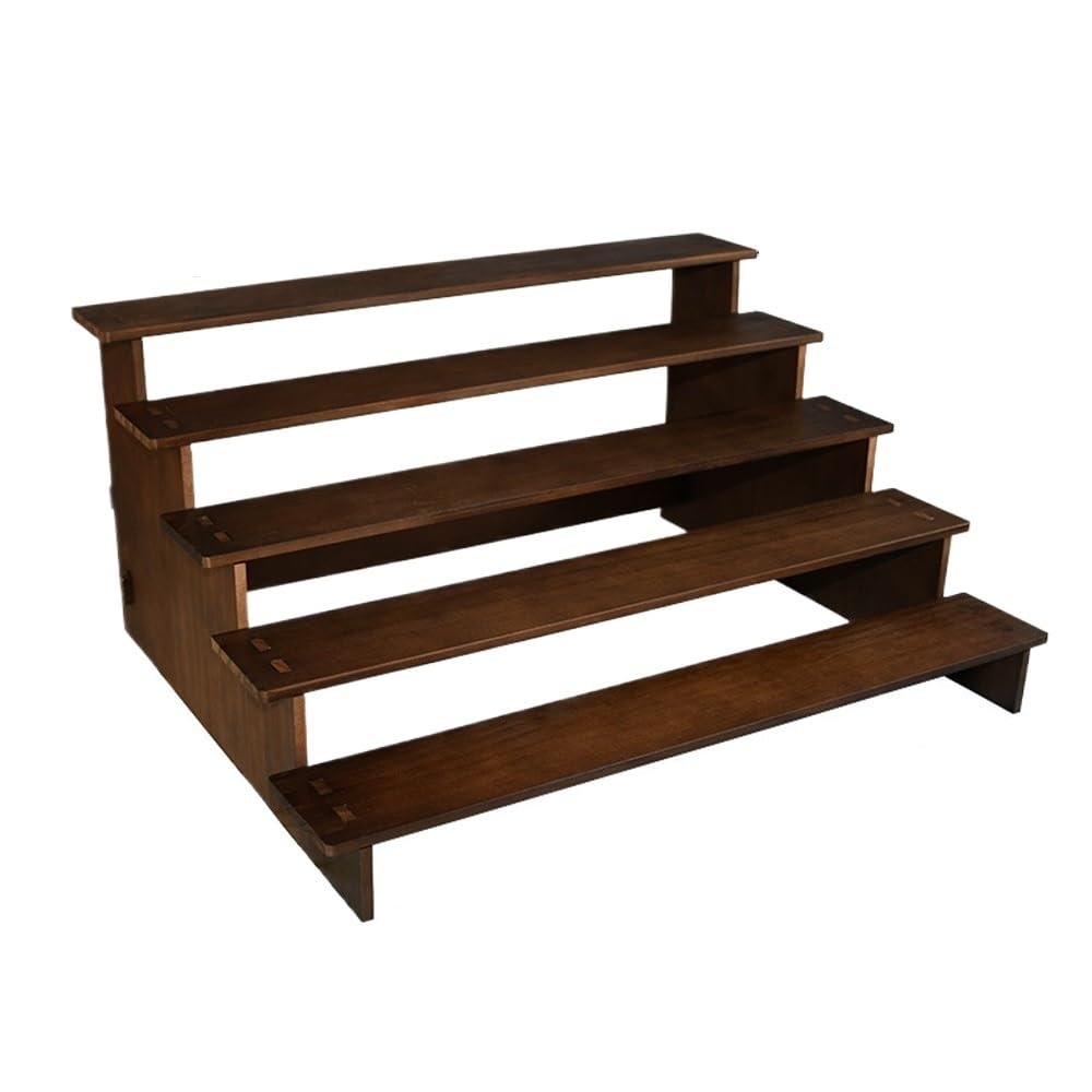 QINGGANG-0224 jewelry organizer Large Splicable Vintage Solid Wood Ladder Jewelry Display Rack Five Tier for dressing table