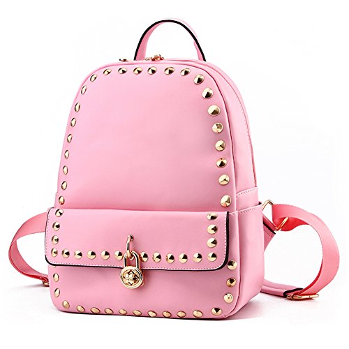 Mme rivet sacs en cuir souple au design clouté contemporain