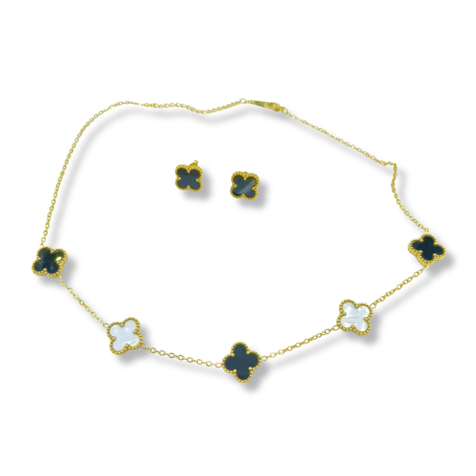 Buy Arjit Creation Anti-Tarnish Four-Leaf Clover Necklace Set