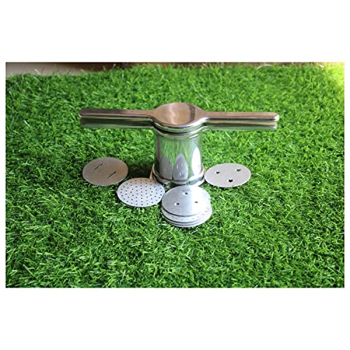 Image of Subaa Aluminium Food Masher | Idiyappam Sev Sancha Maker | Traditional Murukku Chakli Press Machine | Heavy Duty Manual | Stainless Steel Handle