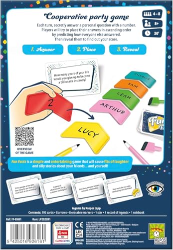 Fun Facts Party Game para 4-8 jugadores desde 8 años miniatura 2