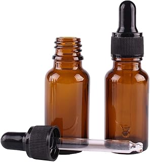 SEIWEI 2PCS Glass Bottle, 10ml Dropper Bottles for Leakproof Travel Bottles for Liquids Like Essential Oils