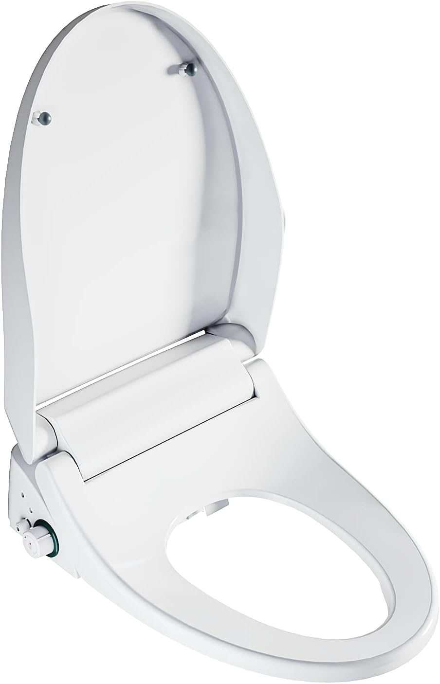 ELEGANT Smart Bidet Toilet Seat with 316 Stainless Steel Self-Cleaning Nozzle, LED Nightlight, Remote Control, Warm Air Dryer, Heated Seat, Soft Closing Seat Bidet Elongated Toilet