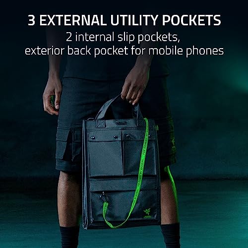 Razer Xanthus Tote Bag - Compartimento acolchado dedicado para portátil - Se adapta a portátiles de hasta 16» - Nylon repelente al agua - Transporte bidireccional con correa de hombro desmontable - imagen 8