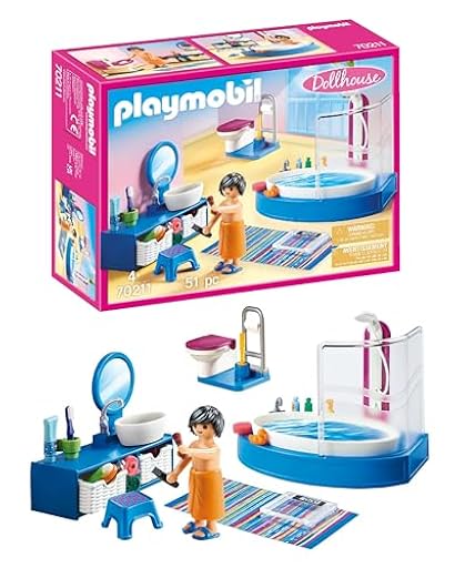 PLAYMOBIL Dollhouse 70211 Baño, A Partir de 4 años | Ya disponible en tu tienda friki favorita! En mundofriki.es!