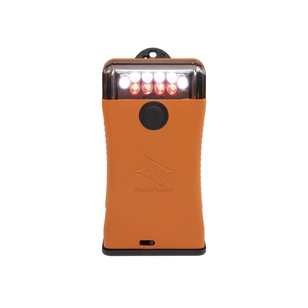 FoxFuryFox Fury 302-004 Scout Clip Light in Orange with White and Red LEDs, Capacity, Volume, Polycarbonate, Orange