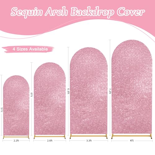 Image of Halloween Decorations Set of 3 Arch Backdrop Cover Purple Sequin Arch Cover