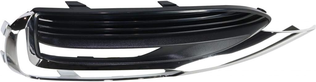 For Buick Enclave 2018 2019 2020 2021 Fog Light Bezel Passenger Side | Front | ABS Plastic | Textured Black | With Chrome Molding | Replacement For GM1039223 | 84238815