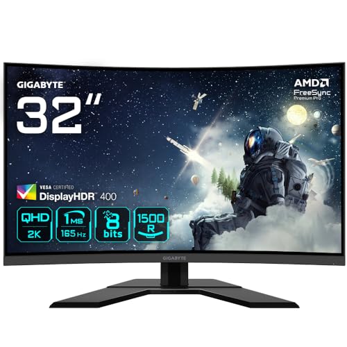 GIGABYTE G32QC 31.5インチゲーミングモニターQHD 165hz Gigabyte G32QC 2K QHD VA 31.5