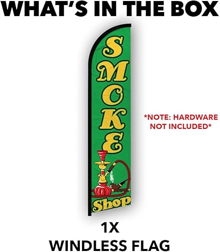 Miniatura 4 de Infinity Republic - Bandera de manga completa sin viento verde Smoke Shop - Perfecto para negocios, tiendas de humo, tiendas de vape, etc