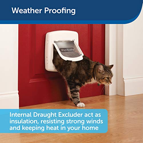 Petsafe, Deluxe Magnetic Cat Flap, Selective Entry, 4 Way Locking - Staywell (White) #TOP4