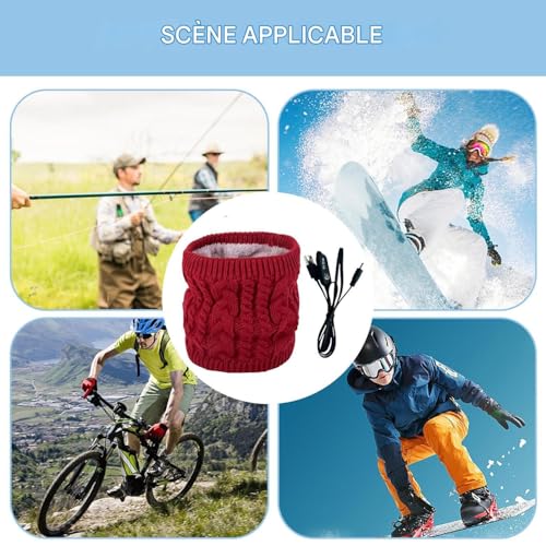 Calentador de cuello para esquí y snowboard con carga USB 4