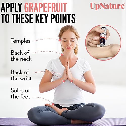 Pink Grapefruit Essential Oil Roll On - 100% Natural & Pure Grapefruit Oil - Boost Energy Level, Mood Booster, Hair Skin And Nails, Reduce Blemishes- Premium Quality, Therapeutic Grade #TOP4