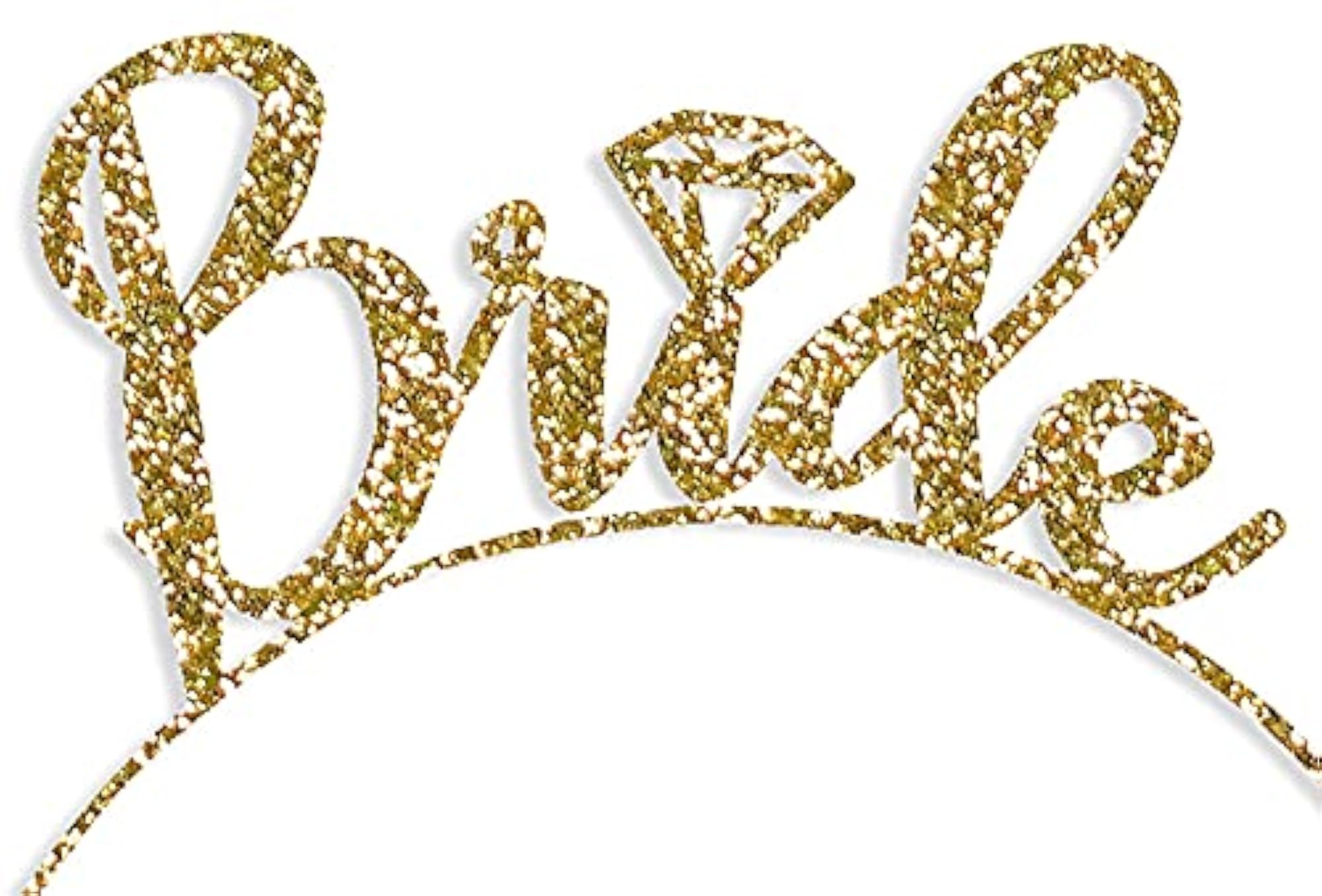 Bride Tiara Headband, Gold Sparkle Wedding Accessory
