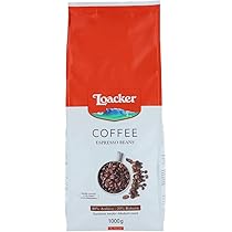 Loacker Caffè in Grani con Miscela di 80% Arabica e 20% Robusta, Ideale per Macchina Caffè e per Macinacaffè Elettrico, Aroma Intenso, 1 Confezione da 1kg