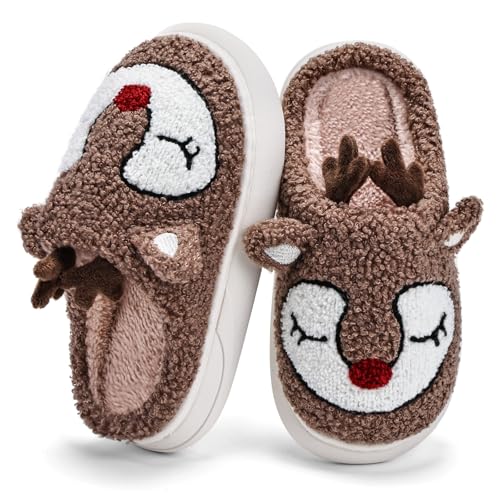 Image of IceUnicorn Kids Slippers Boys Girls Warm Winter House Slippers Big Little Kids Non-Slip Soft Plush Memory Foam Home Shoes for Indoor Outdoor