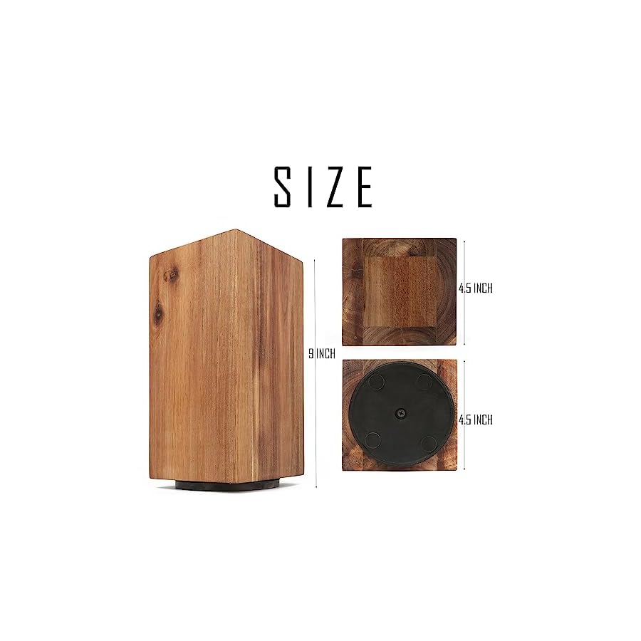 Knife-Block-With-Strong-Magnets360-Magnetic-Knife-Holder-without-KnivesDisplay-Stand-and-Storage-Rack-without-Knives Azauvc Knife Block With Strong Magnets,360 Magnetic Knife Holder without Knives,Display Stand and Storage Rack without Knives