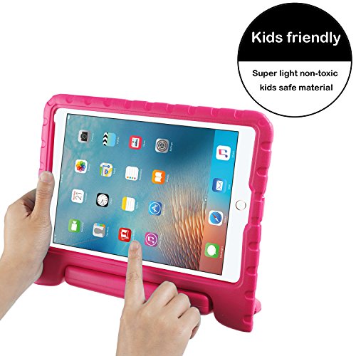 Newstyle Kids Case For Ipad 9.7 Inch 2017/2018 Shockproof Stand Cover With Built-In Handle For Children For Apple New Ipad 9.7-Inch 2017 2018 (Rose) #TOP2