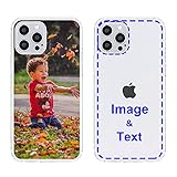 MXCUSTOM Custom Apple iPhone 12 Pro Max Case, Customized Personalized with Photo Image Text Picture Design Make Your Own Phone Cases Covers [Clear Soft TPU Bumper + Hard PC Back] (CHT-CR-P1)