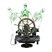 Bestgle Aquarium Ornament Air-driven Active Skeleton Pirate Captain for Fish Tank Decoration