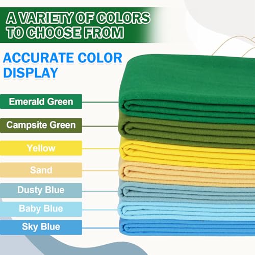 Image of XSEINO Emerald Green Large Felt Fabric 36 inch X 36 inch(1 Square Yard), 1.4 mm Thick Soft Felt Fabric Sheet for Crafts, Green Series Colors Soft Nonwoven Fabric, Fit for Decoration, Sewing, DIY Crafts