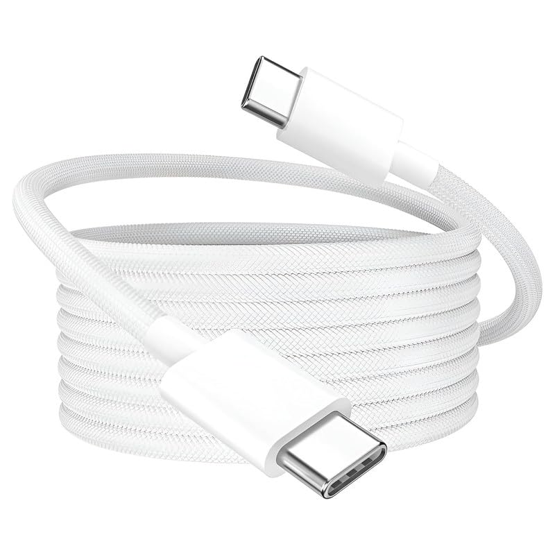 Image of XYKOS Iphone Original USB-C to USB-C Fast Charging Cable 3.3 Feet 1 Meter, Compatible with iPhone 17 Pro Max /17 Pro /17 /Air, Tough Durable PD Quick Charge Tangle Free Power Cord for iPad Mac, White