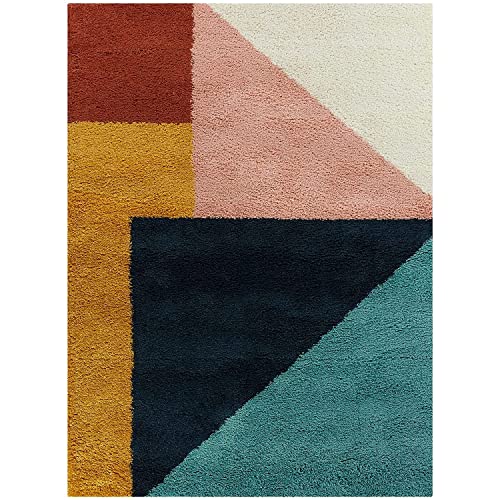 Image of Modern Soft 3D Shaggy Fur Carpets for Living Room Thick Fluffy Rugs for Bedroom, 5x7 feet, Multi Color