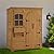 Macrout Outdoor Storage Cabinet with 3 Shelves (4.8 x 2.1 x 6.2 ft), Wood Storage Shed with Roof, Tall Garden Shed with 1 Foldable Table for Yard Patio Lawn, 1815