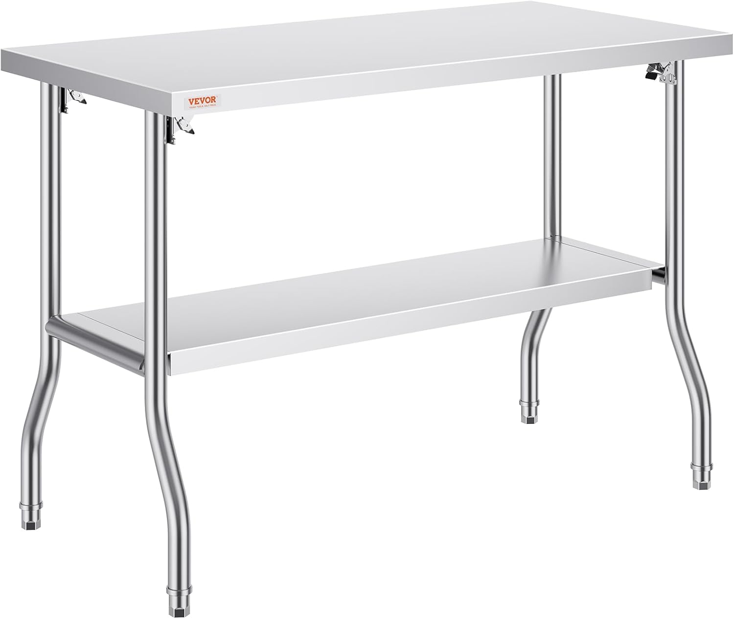 VEVOR 48x24 Stainless Steel Folding Work Table