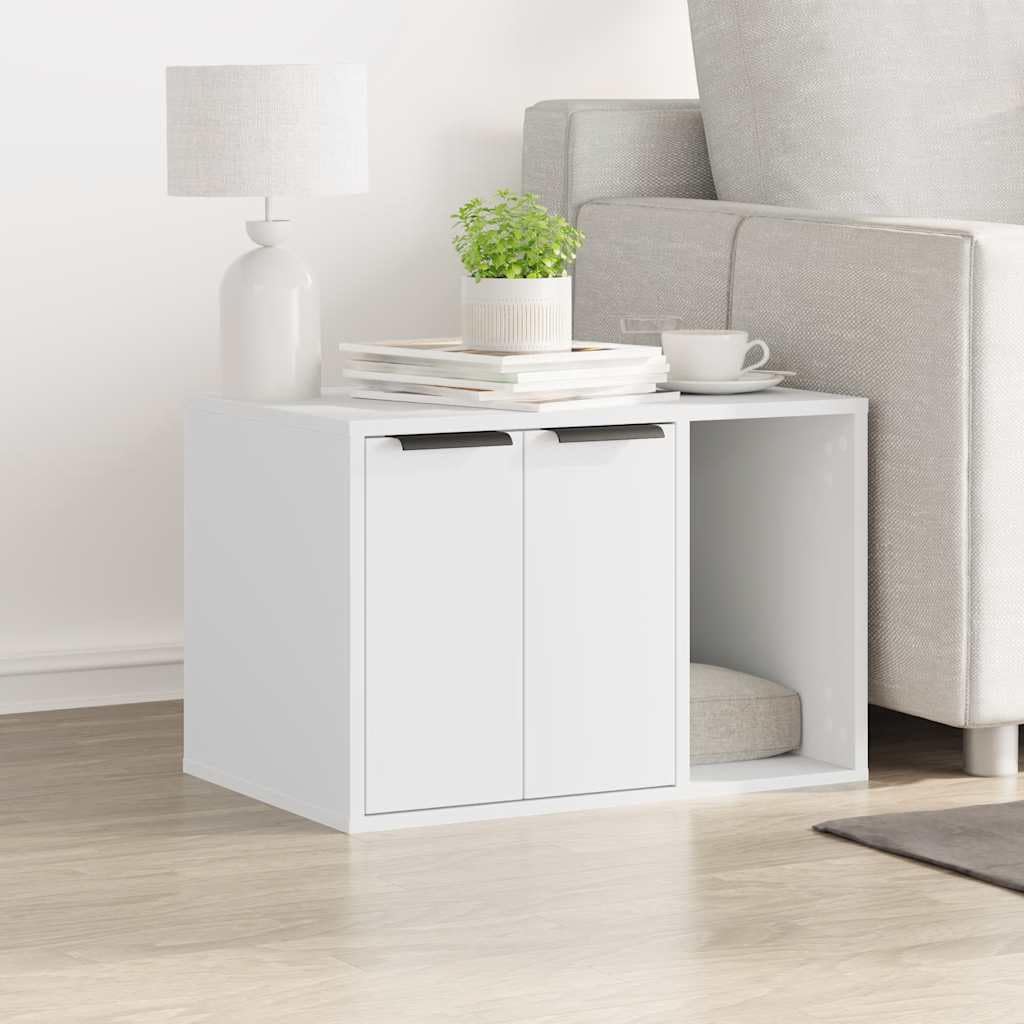 Genérico Mueble arenero para Gatos Madera ingeniería Blanco 60x40x40 cm,Producto para Mascotas y Animales,Productos para Mascotas,Productos para Gatos,Mobiliario para Gatos,857724