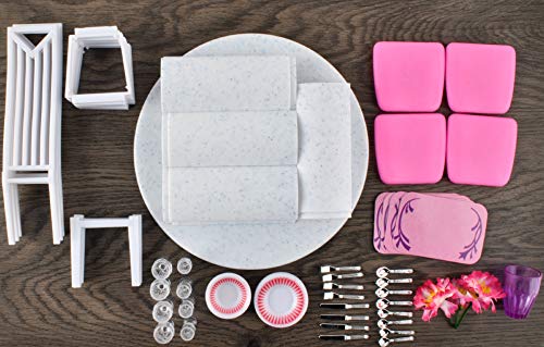 ISO TRADE Puppenhaus Möbel Möbelset Esszimmer Esstisch Stuhl 38-teilig 8248 – Bild 5