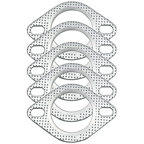 2-Bolt 2.36inch 60mm Exhaust Flange Gasket for Turbo Manifold Header Down/Dump Pipe Flange, High Temperature Exhaust Gasket 5 PCS Cover
